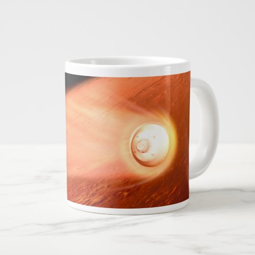 Aeroshell With Perseverance Rover Descent To Mars Giant Coffee Mug