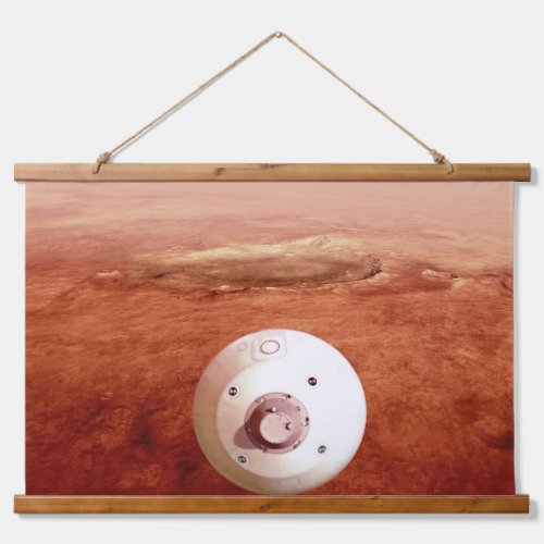Aeroshell With Perseverance Rover Descent To Mars Hanging Tapestry
