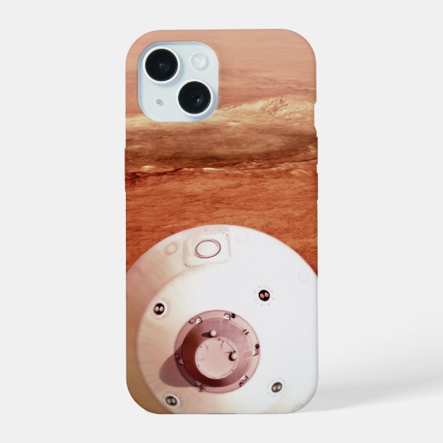 Aeroshell With Perseverance Rover Descent To Mars Iphone Case (Back)