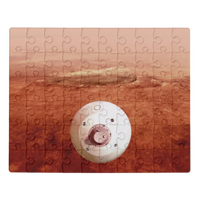 Aeroshell With Perseverance Rover Descent To Mars Jigsaw Puzzle (Puzzle Horizontal)