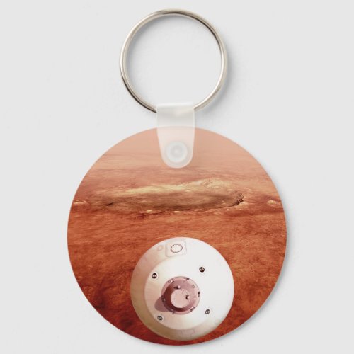 Aeroshell With Perseverance Rover Descent To Mars Keychain
