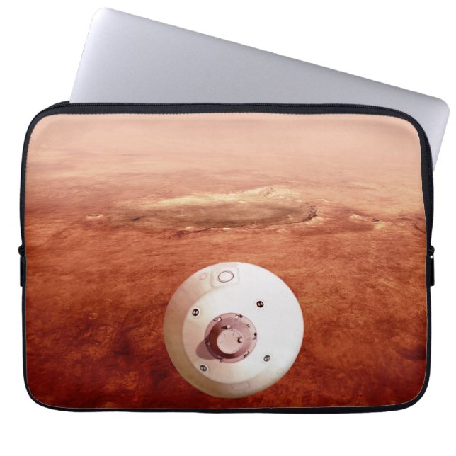 Aeroshell With Perseverance Rover Descent To Mars Laptop Sleeve (Front)
