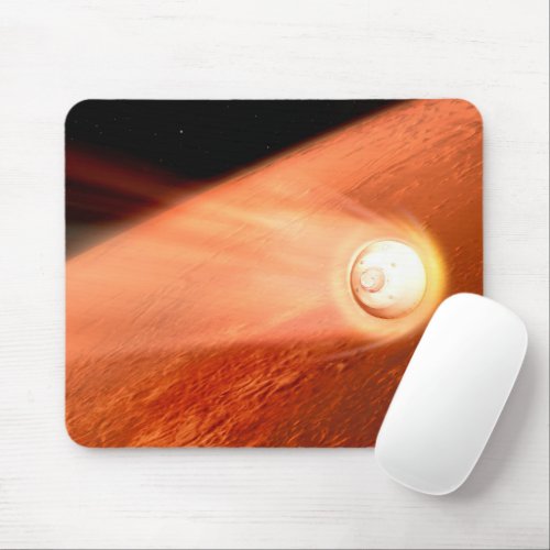 Aeroshell With Perseverance Rover Descent To Mars Mouse Pad
