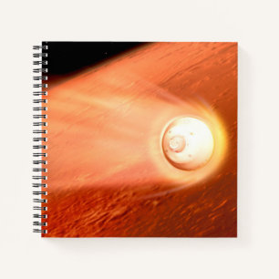 Aeroshell With Perseverance Rover Descent To Mars Notebook