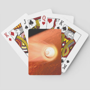 Aeroshell With Perseverance Rover Descent To Mars Poker Cards