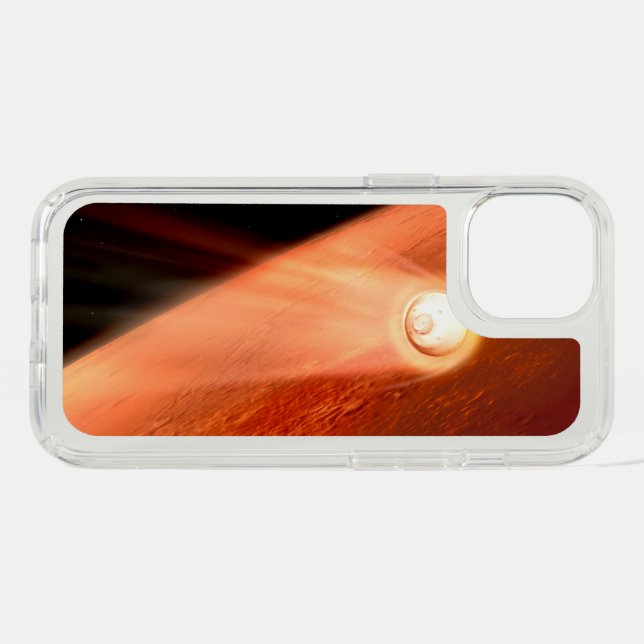 Aeroshell With Perseverance Rover Descent To Mars Speck iPhone Case (Horz)