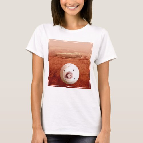 Aeroshell With Perseverance Rover Descent To Mars T_Shirt