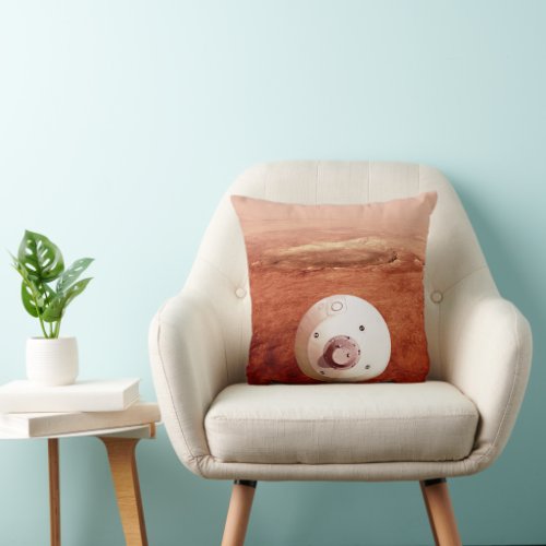 Aeroshell With Perseverance Rover Descent To Mars Throw Pillow