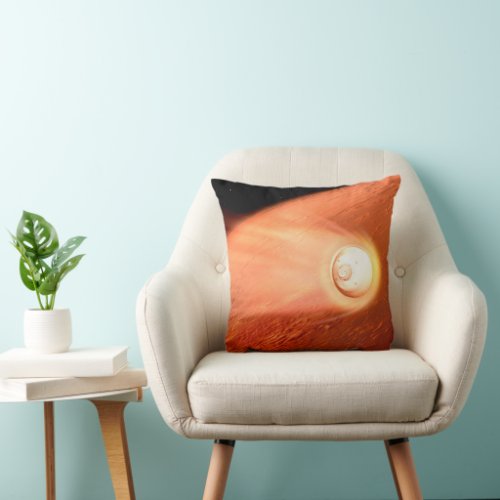 Aeroshell With Perseverance Rover Descent To Mars Throw Pillow