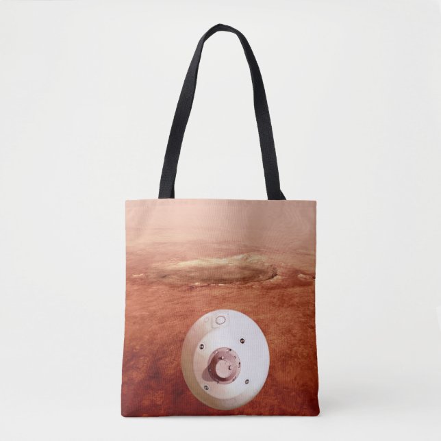 Aeroshell With Perseverance Rover Descent To Mars Tote Bag (Front)