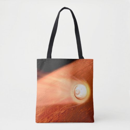 Aeroshell With Perseverance Rover Descent To Mars Tote Bag