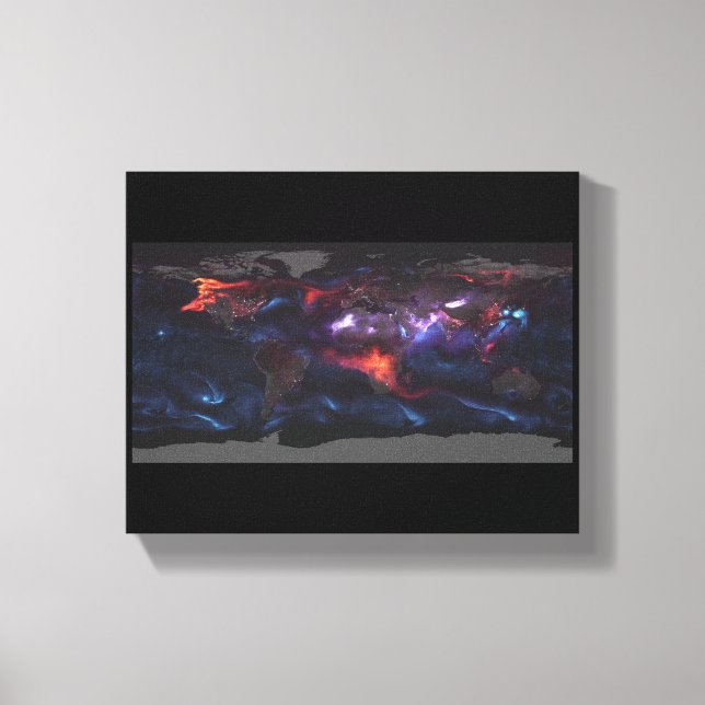 Aerosol Earth Black Carbon, Dust, Cyclones, Cities Canvas Print (Front)