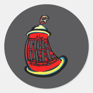 Aerosol New Skateboard Design Classic Round Sticker