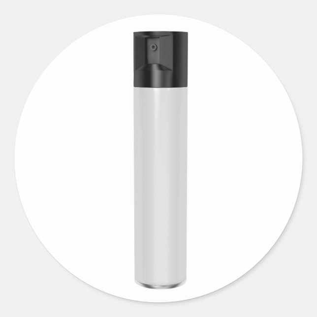 Aerosol spray can classic round sticker (Front)