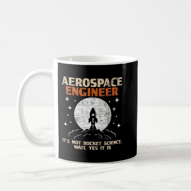 Aerospace Engineer Aircraft Space Engineering Coffee Mug (Left)