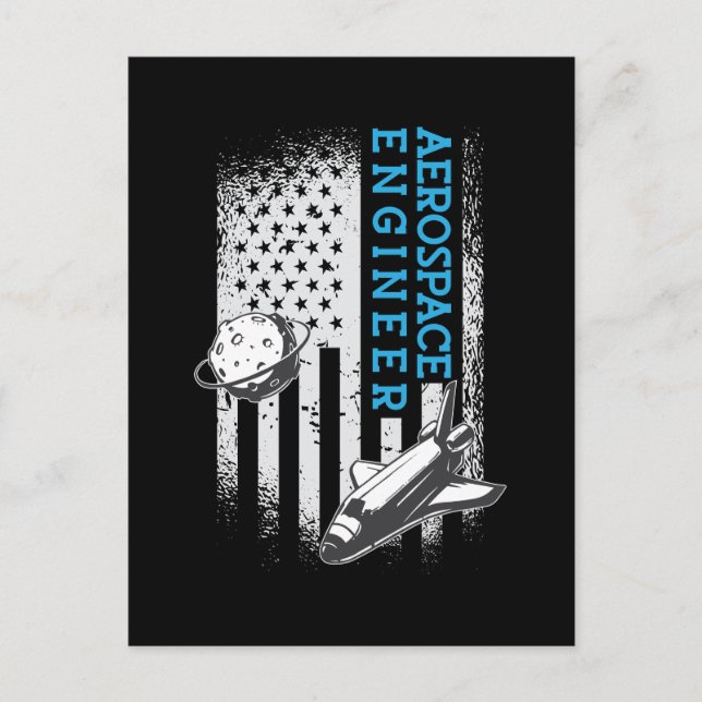 Aerospace Engineer Engineering Space Rocket Holiday Postcard (Front)