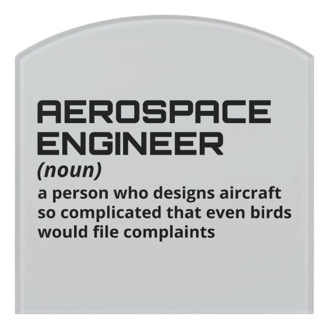 Aerospace Engineer - Funny Definition B-2 Door Sign (Contour Front)