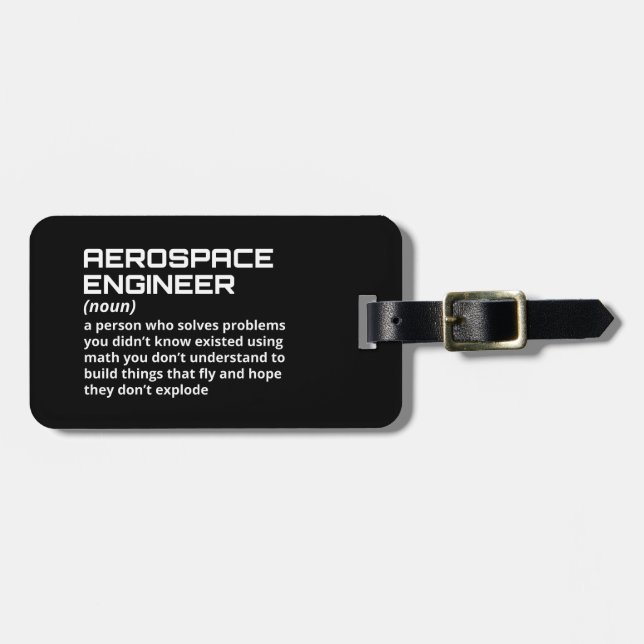 Aerospace Engineer – Funny Definition Luggage Tag (Front Horizontal)