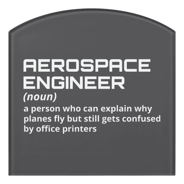 Aerospace Engineer - Funny Definition W-5 Door Sign (Contour Front)