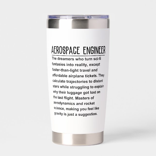 Aerospace Engineer Insulated Tumbler (Front)