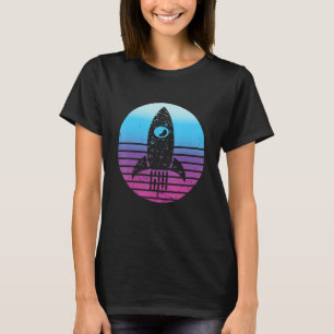 Aerospace Engineer Retro Sunset Aeronautical Space T-Shirt
