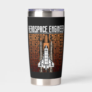 Aerospace Engineer Rocket Science Space Retro Insulated Tumbler