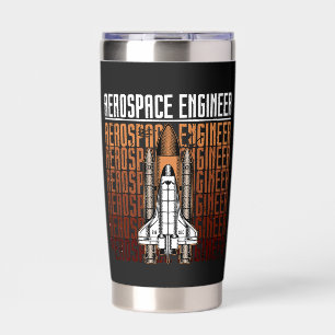Aerospace Engineer Rocket Science Space Retro Insulated Tumbler