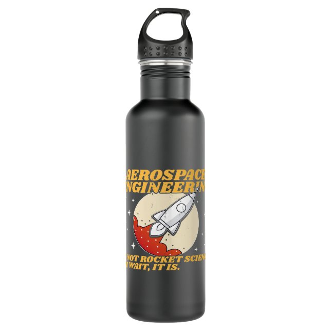 Aerospace Engineering Aviation Lover Aeronautical  Stainless Steel Water Bottle (Front)