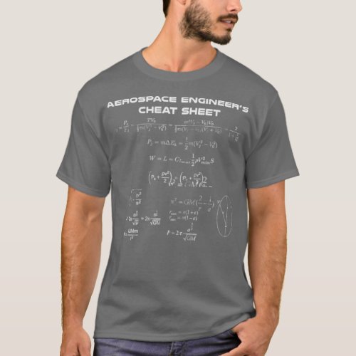 Aerospace Engineers Cheat Sheet Fitted VNeck S  1  T_Shirt