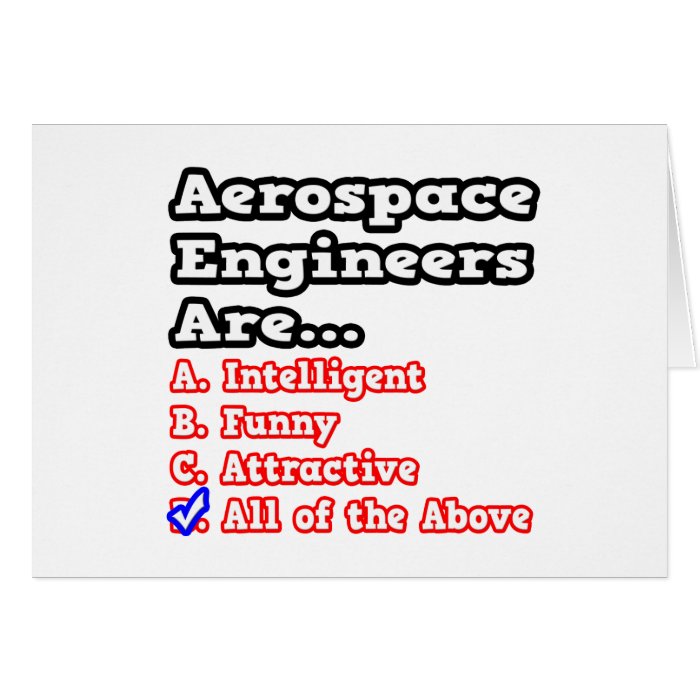 Aerospace Engineers QuizJoke Greeting Cards