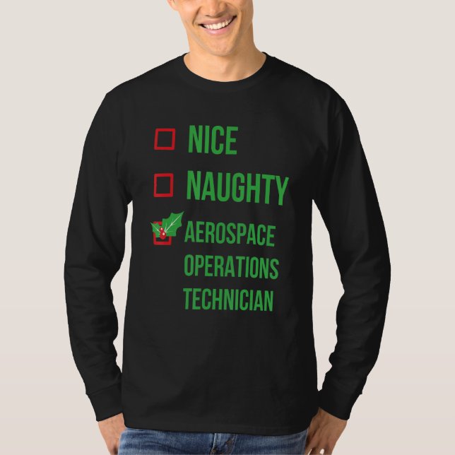 Aerospace Operations Technician Funny Pajama Chris T-Shirt (Front)