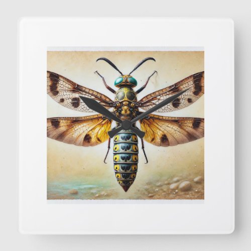 Aeshna Insect 080724IREF123 _ Watercolor Square Wall Clock