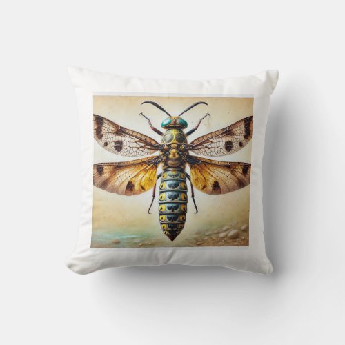 Aeshna Insect 080724IREF123 _ Watercolor Throw Pillow