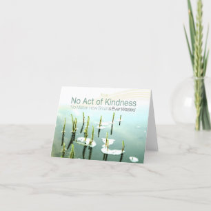Aesop Inspirational Quote "Kindness" Letterpress Thank You Card