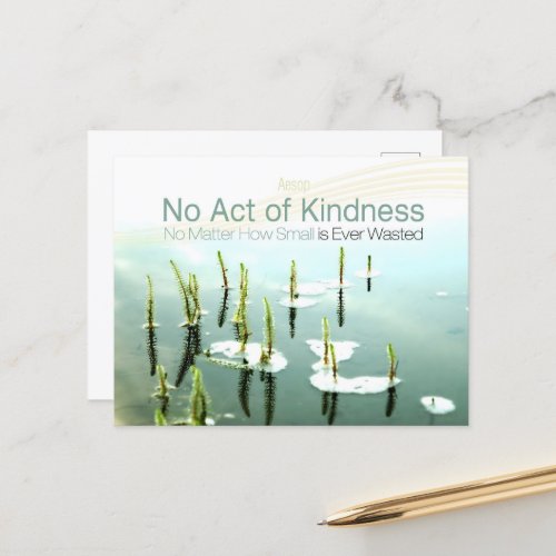 Aesop Inspirational Quote Kindness Postcard