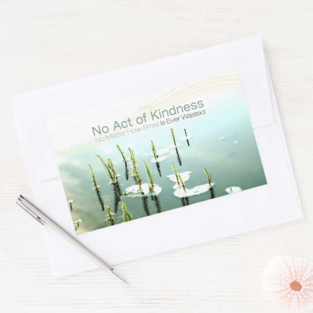 Aesop Inspirational Quote Sticker "Kindness" (Envelope)
