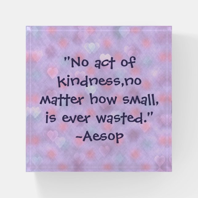 Aesop Kindness Quote Paperweight (Front)
