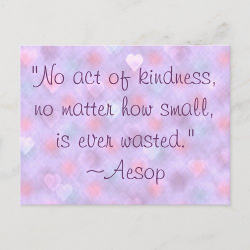 Aesop Kindness Quote Postcard