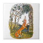 Aesop&#39;s Fables, The Fox And The Grapes Tile at Zazzle