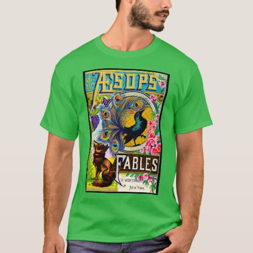 AESOPS FABLES Vintage Fairy Tale Adverising Print T_Shirt