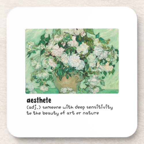 Aesthete Dictionary Typography Landscape Text  Beverage Coaster