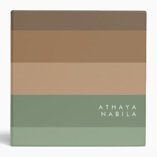 Aesthethic Stripe Color Personalized Binder