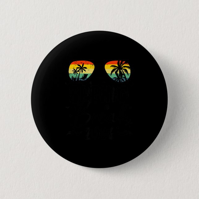 Aesthetic 2026 Spring Break Friends Family Matchin Button (Front)