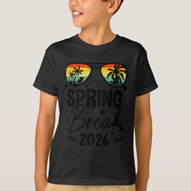 Aesthetic 2026 Spring Break Friends Family Matchin T-Shirt (Front)