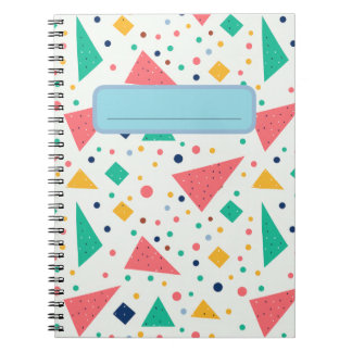 aesthetic 80's retro Memphis funky geometric abst Notebook