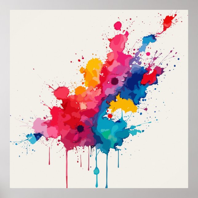 Aesthetic and Modern Color Splash Poster (Front)
