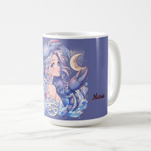 Aesthetic Anime Cancer Zodiac Coffee Mug