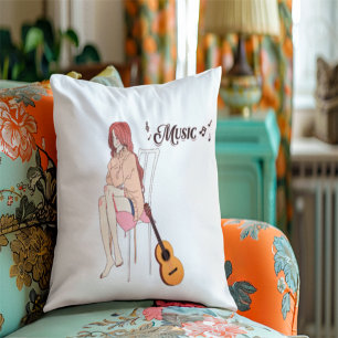 Aesthetic Anime Girl Music Lover Pillow   Otaku Ro
