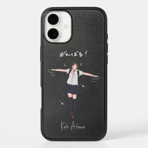 Aesthetic Anime uniform girl Customizable iPhone 16 Plus Case