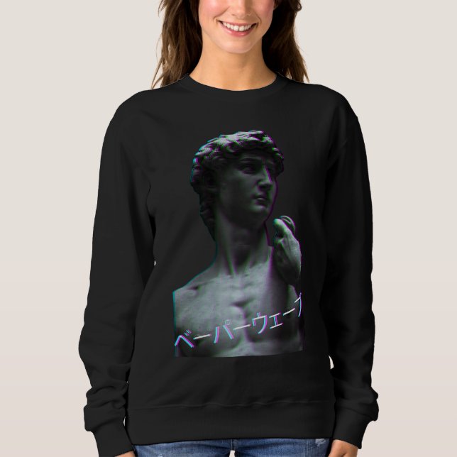 Aesthetic Art History David of Michelangelo Retro  Sweatshirt (Front)